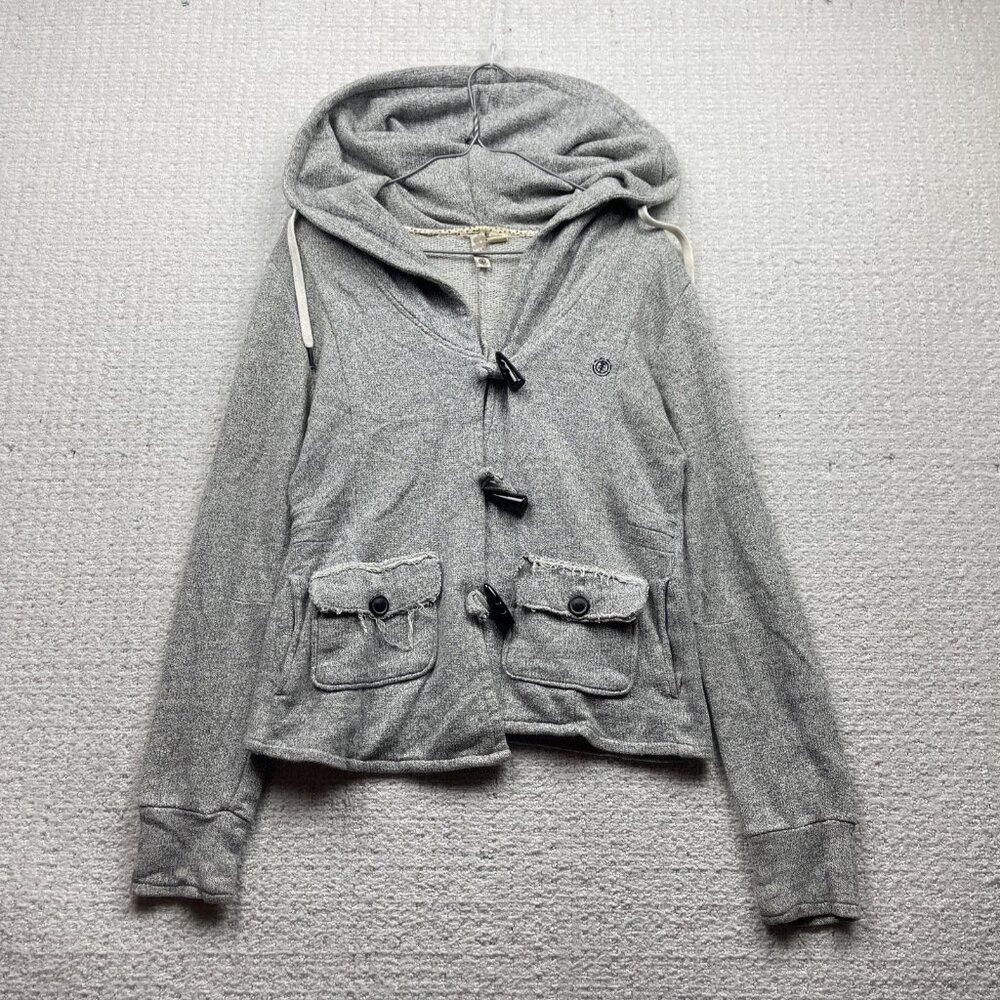 Y2K Element Hoodie Wom Sz S Over Sized Hood Distressed Boho Surfer Skater 2000's